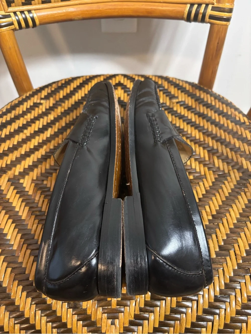 Vintage Cole Haan Penny Loafers Black Leather 9.5